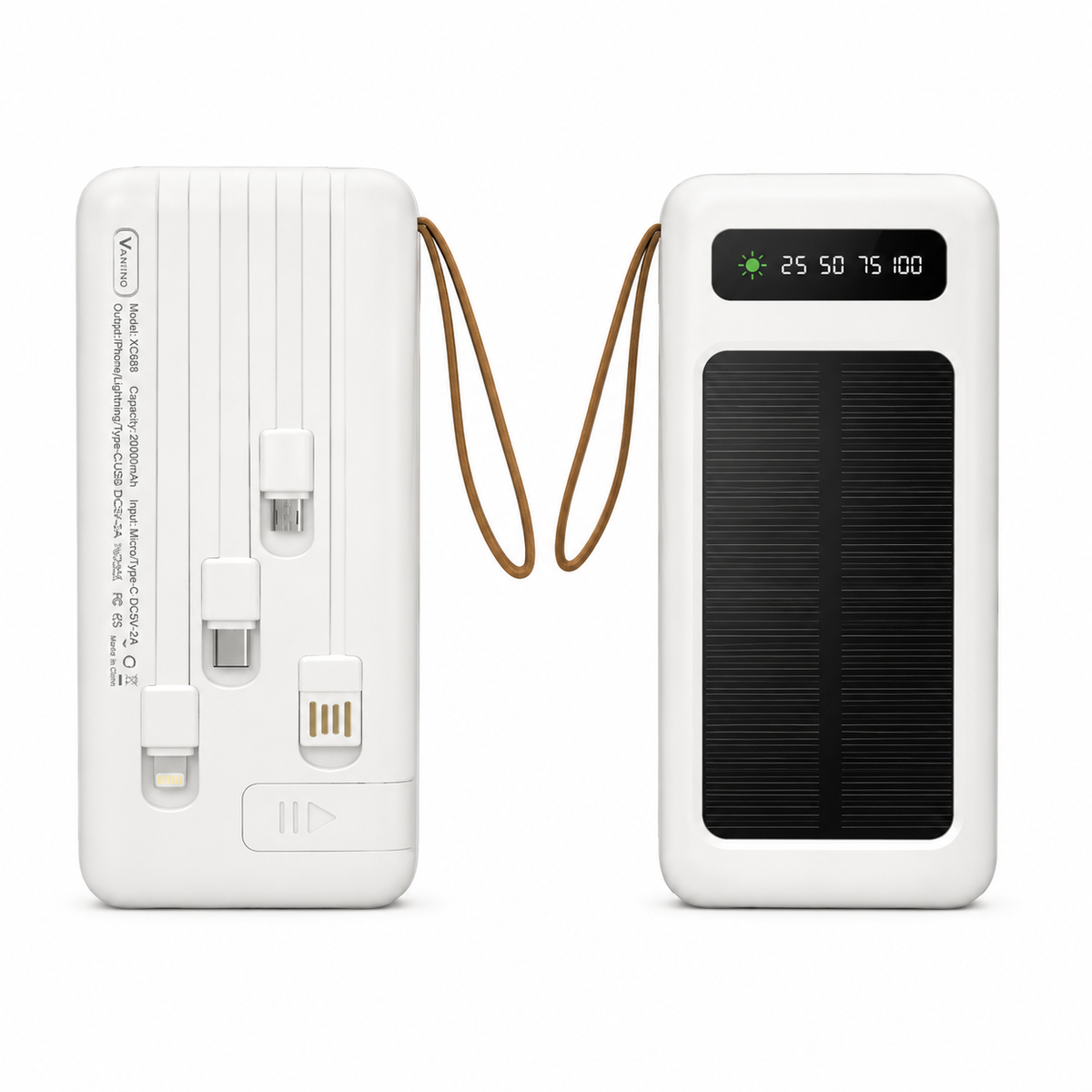 A278 Power Bank con panel Solar 20000mAh